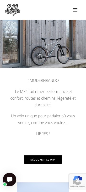 Version mobile du site 2-11 Cycles