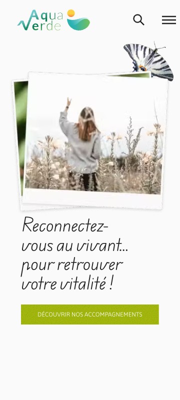 Version mobile du site Aquaverde Alterlieu